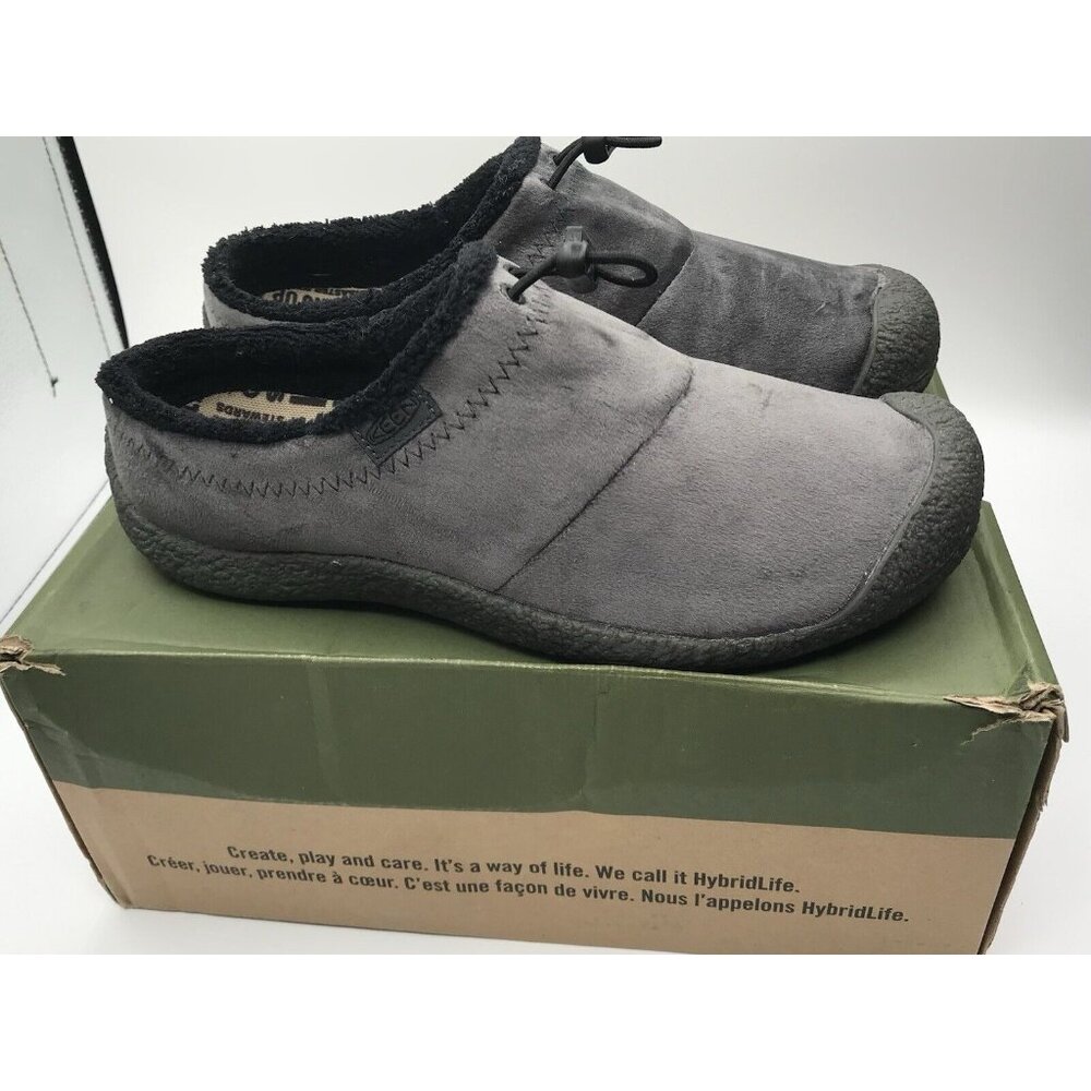 KEEN Howser III Womens‎ Size 9.5 Slip On Mule Comfort Shoes Velour Grey